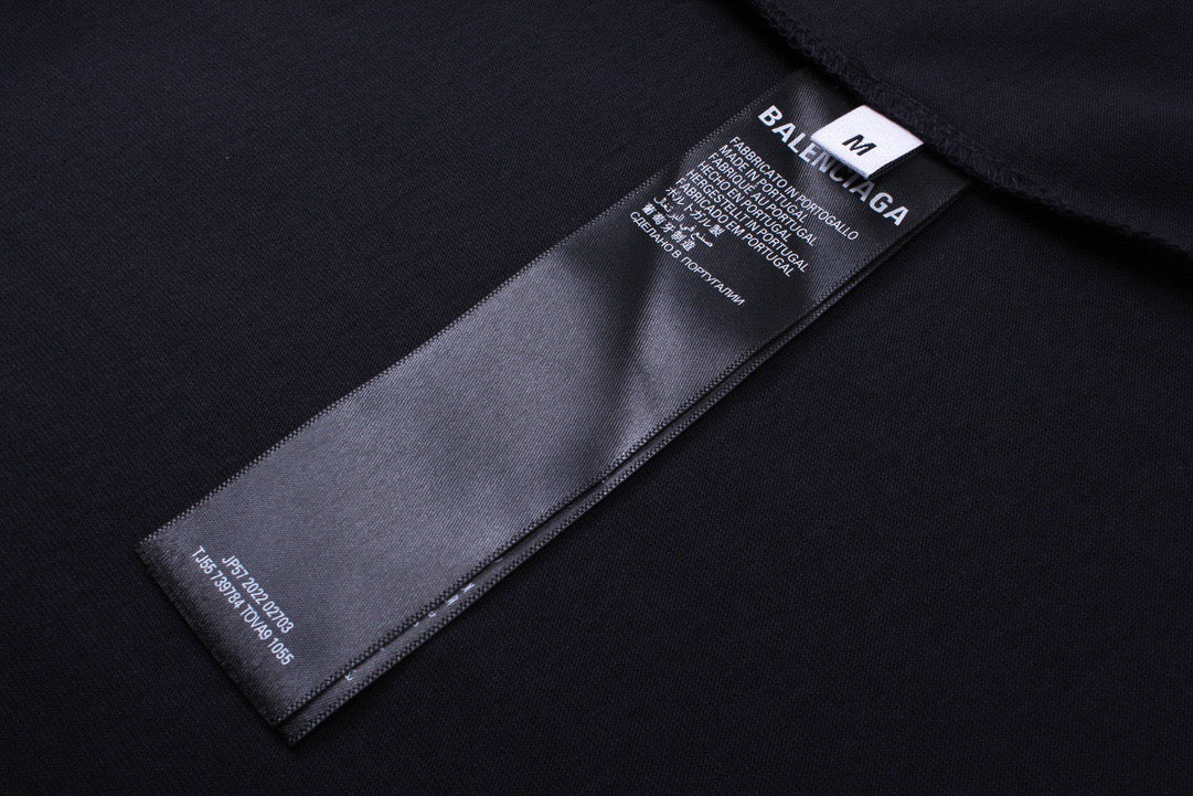 Black Cotton Graphic Long-Sleeve - Men's