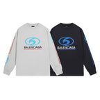 Black Cotton Graphic Long-Sleeve - Men's