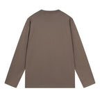 Black Cotton Text Logo Long-Sleeve - Men's