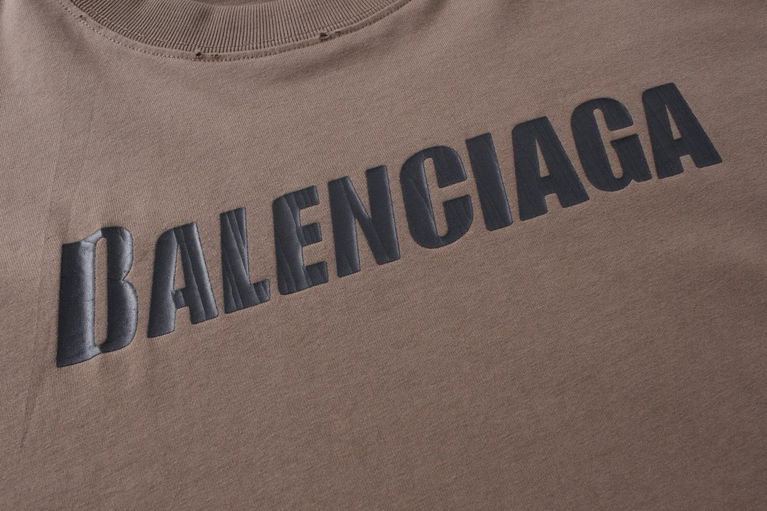Black Cotton Text Logo Long-Sleeve - Men's