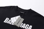 Black Cotton Text Logo Long-Sleeve - Men's