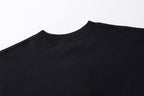 Black Cotton Text Logo Long-Sleeve - Men's