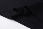 Black Cotton Text Logo Long-Sleeve - Men's
