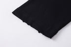 Black Cotton Text Logo Long-Sleeve - Men's