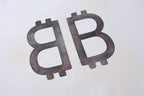 Black Cotton Monogram Long-Sleeve - Men's