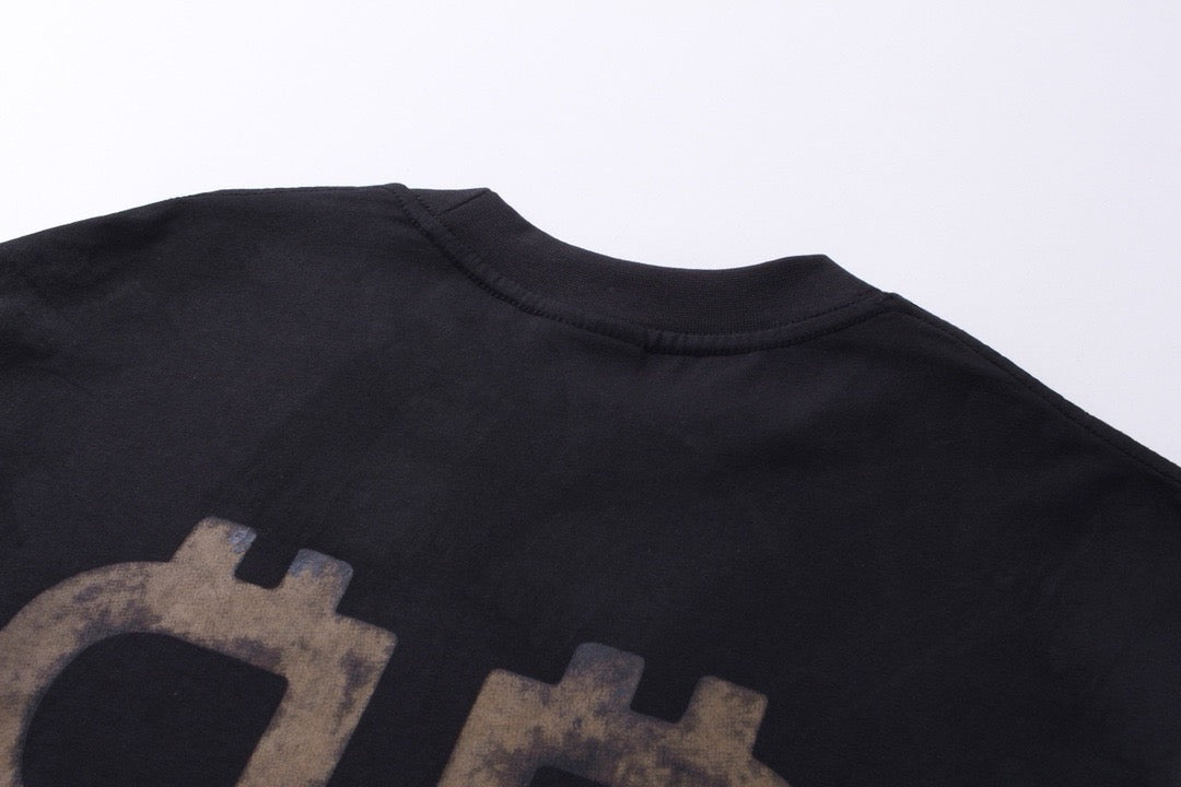 Black Cotton Monogram Long-Sleeve - Men's