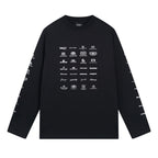 Black Cotton Grid Print Long-Sleeve - Men's