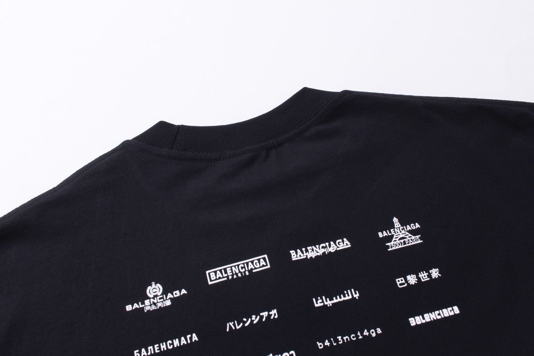 Black Cotton Grid Print Long-Sleeve - Men's