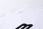 Black Cotton Sports Logo Long-Sleeve - Men's