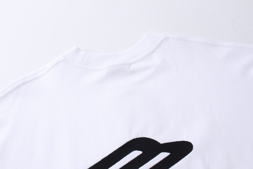 Black Cotton Sports Logo Long-Sleeve - Men's