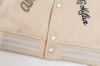 Cream Wool Patch Varsity - Men's