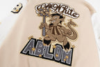 Cream Wool Patch Varsity - Men's