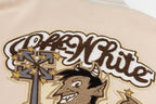 Cream Wool Patch Varsity - Men's