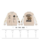 Cream Wool Patch Varsity - Men's