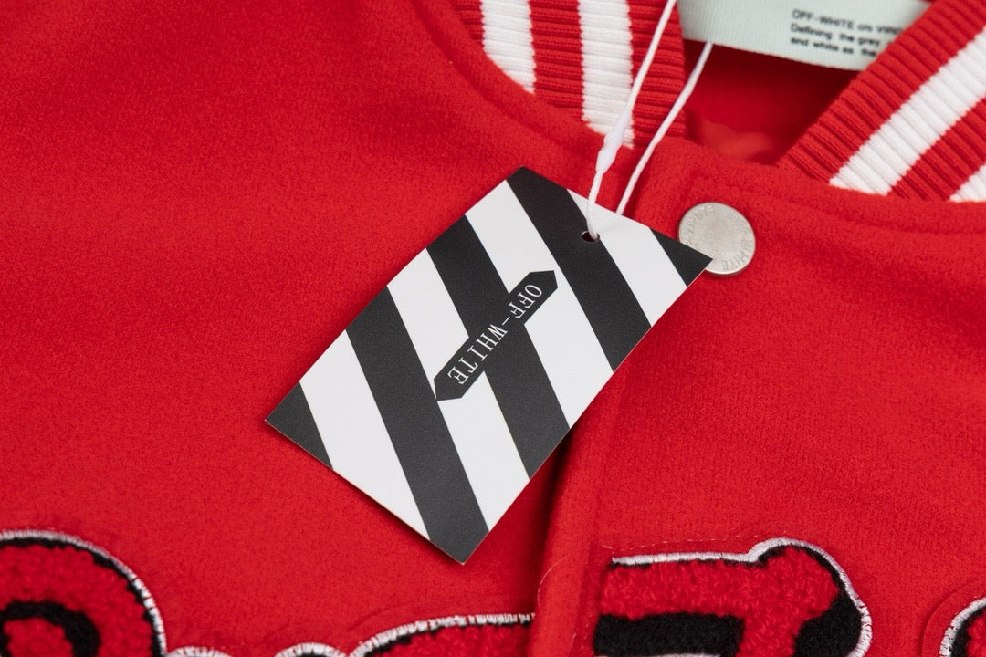 Red Wool Patch Varsity - Men's