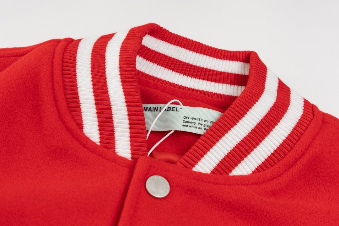 Red Wool Patch Varsity - Men's