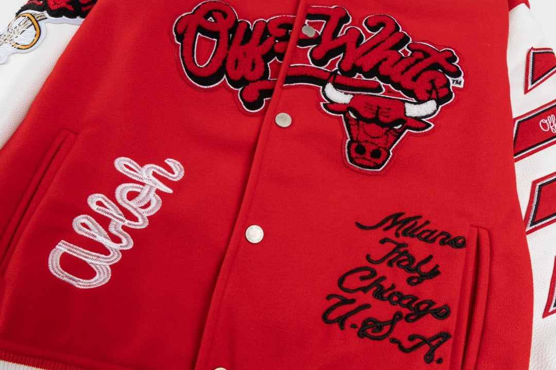 Red Wool Patch Varsity - Men's