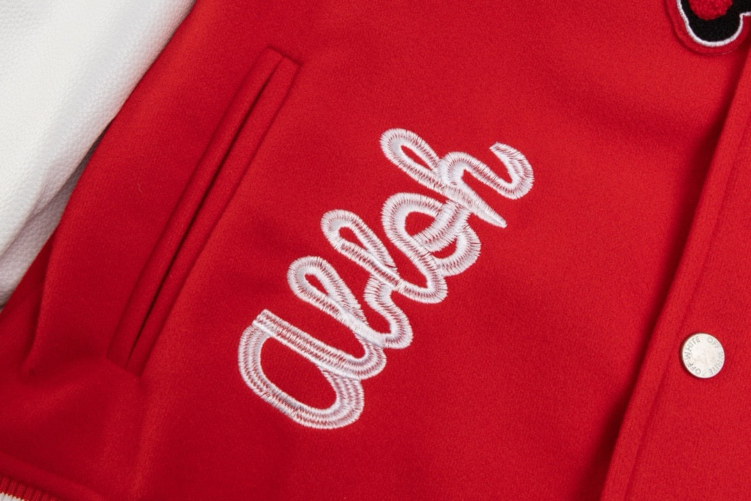 Red Wool Patch Varsity - Men's