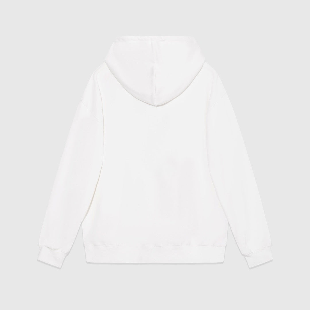 Black Cotton Chest Text Pullover - Men's