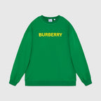 Green Cotton Yellow Text Crewneck - Men's