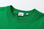 Green Cotton Yellow Text Crewneck - Men's