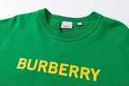 Green Cotton Yellow Text Crewneck - Men's