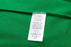 Green Cotton Yellow Text Crewneck - Men's