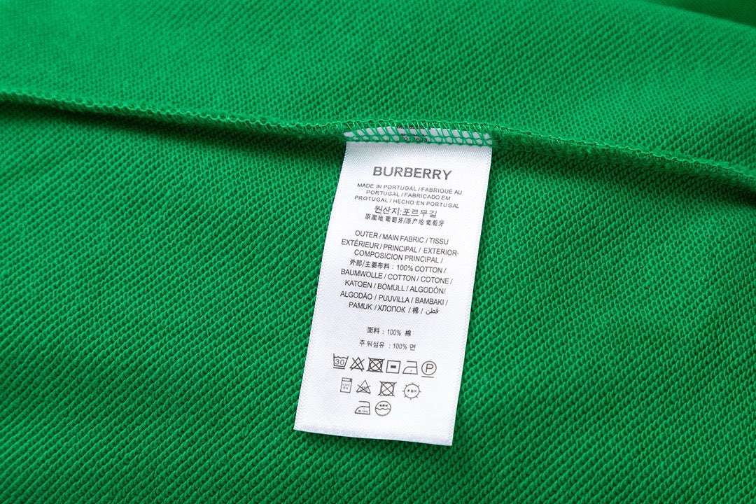 Green Cotton Yellow Text Crewneck - Men's