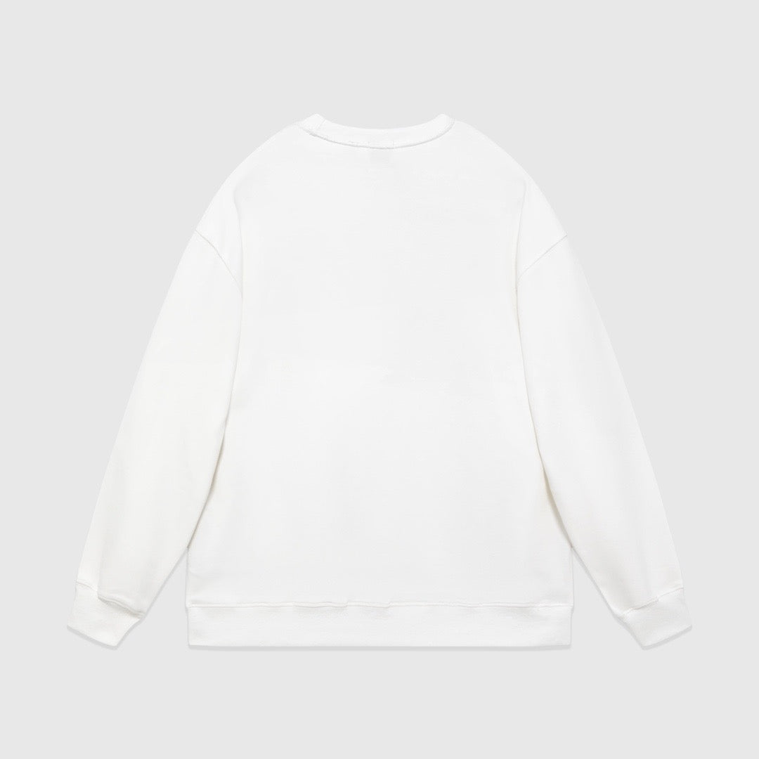 Green Cotton Yellow Text Crewneck - Men's