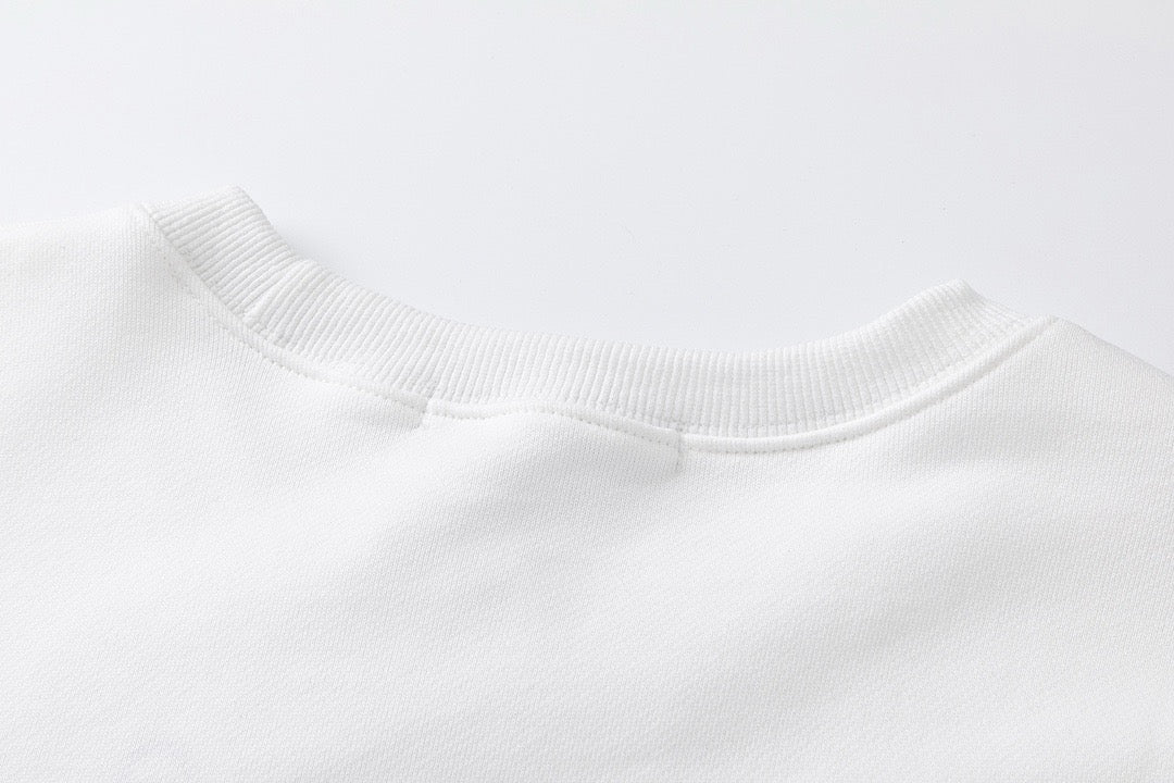 Green Cotton Yellow Text Crewneck - Men's