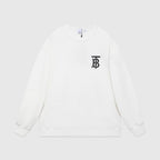 Black Cotton Monogram Crewneck - Men's
