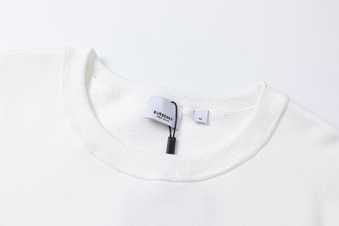 Black Cotton Monogram Crewneck - Men's