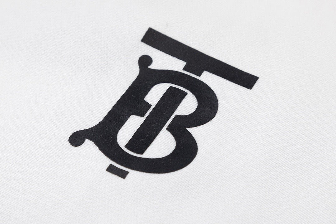 Black Cotton Monogram Crewneck - Men's