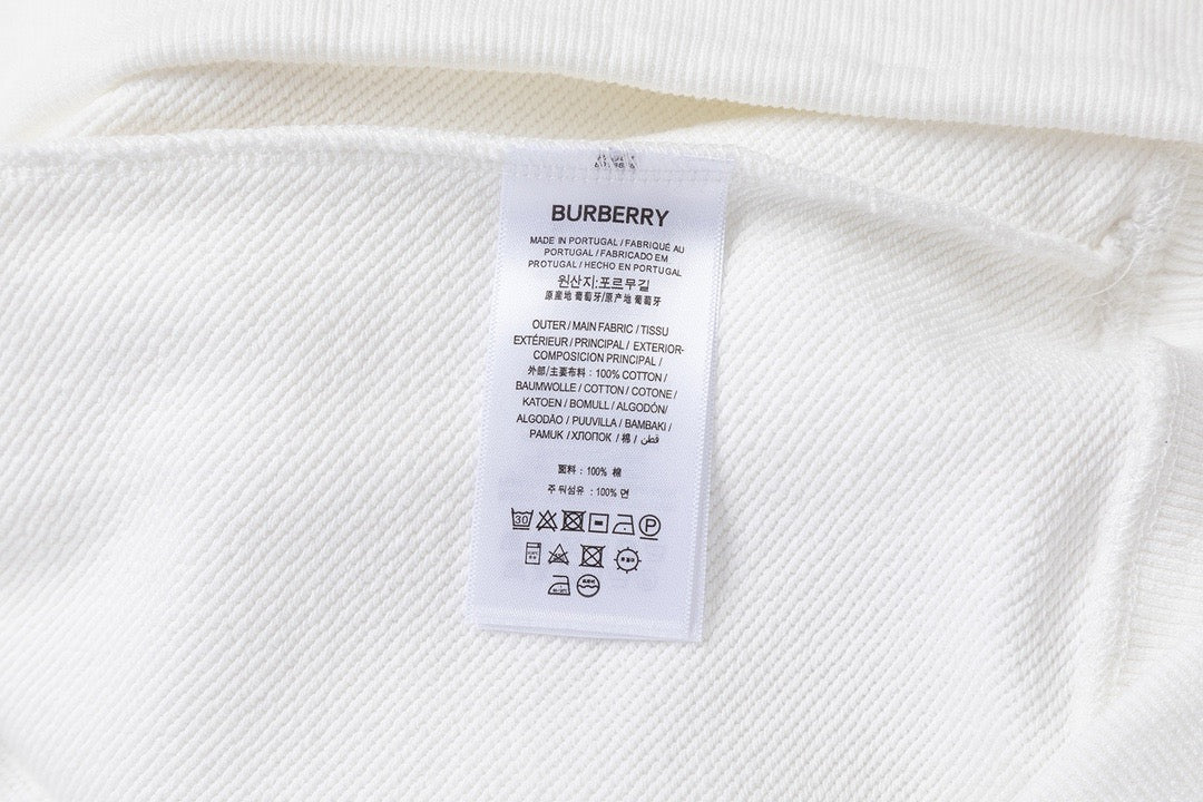 Black Cotton Monogram Crewneck - Men's