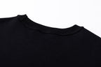 Black Cotton Monogram Crewneck - Men's