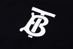 Black Cotton Monogram Crewneck - Men's