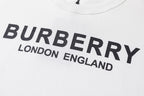 Black Cotton White Text Crewneck - Men's