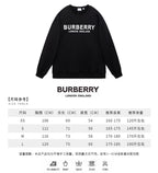 Black Cotton White Text Crewneck - Men's