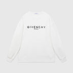 Black Cotton Chest Text Crewneck - Men's