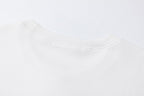 Black Cotton Chest Text Crewneck - Men's