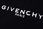 Black Cotton Chest Text Crewneck - Men's