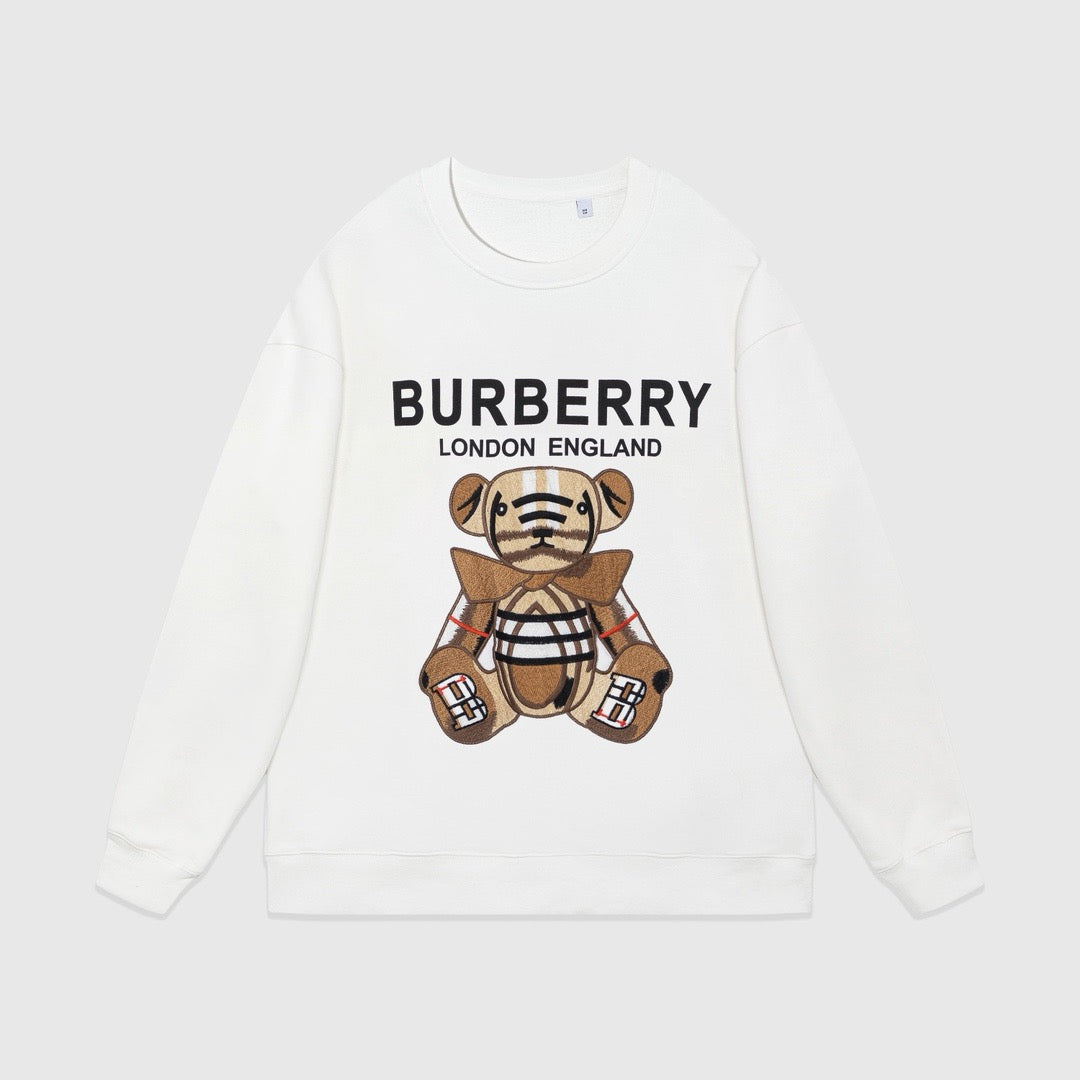 Black Cotton Bear Graphic Crewneck - Men's