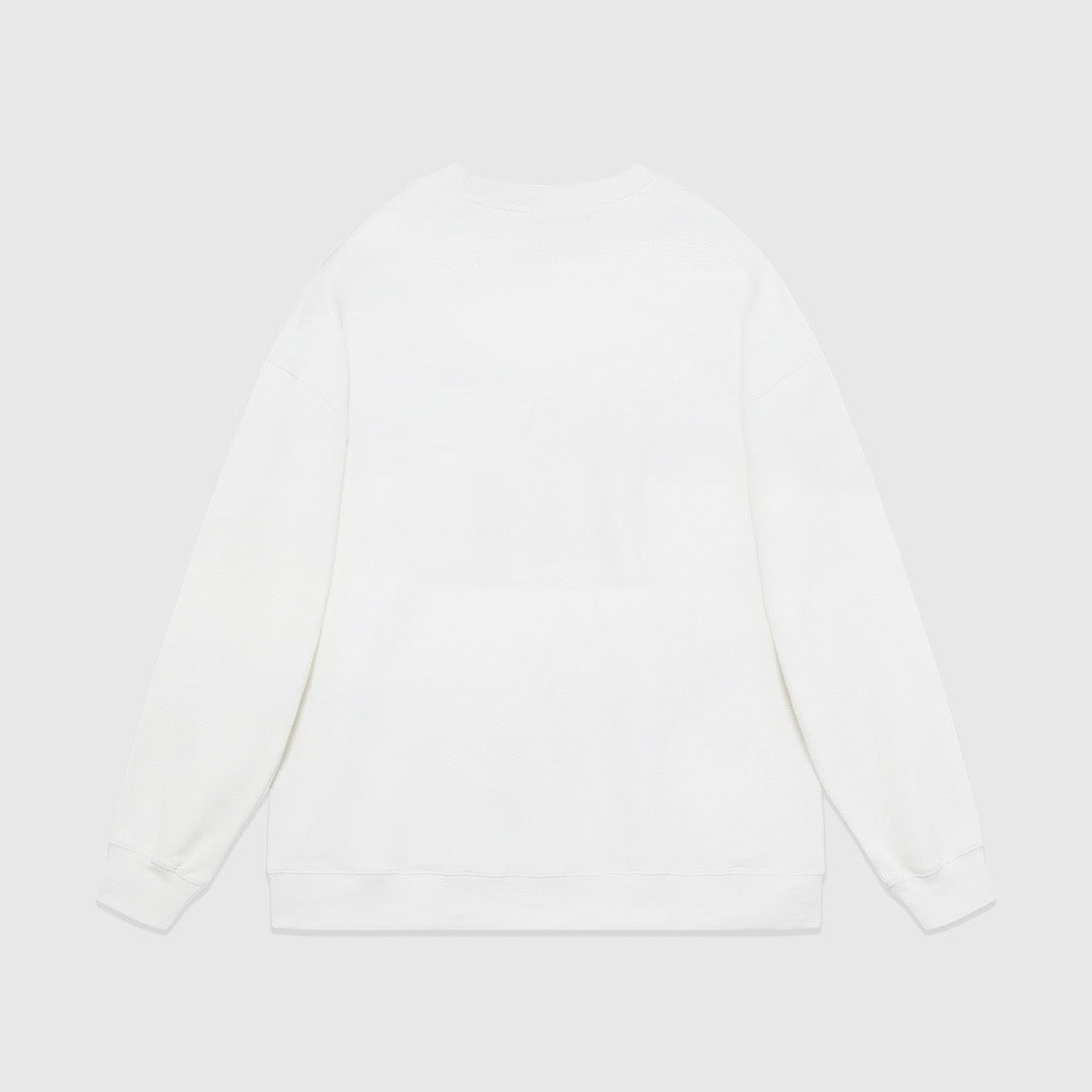 Black Cotton Bear Graphic Crewneck - Men's