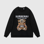 Black Cotton Bear Graphic Crewneck - Men's