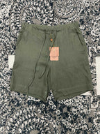 Olive Corduroy Plain Drawstring - Men's