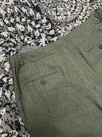 Olive Corduroy Plain Drawstring - Men's