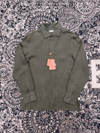 Olive Cotton Plain Long-Sleeve - Men's