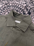 Olive Cotton Plain Long-Sleeve - Men's