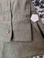 Olive Cotton Plain Long-Sleeve - Men's