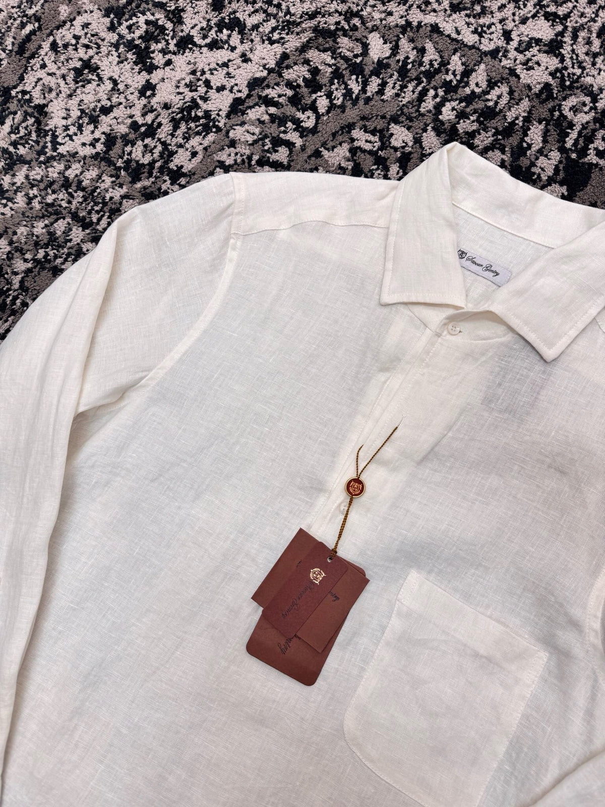 Olive Cotton Plain Long-Sleeve - Men's